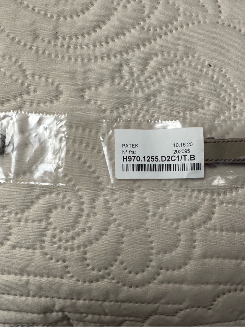 Patek Philippe beige leather watch strap